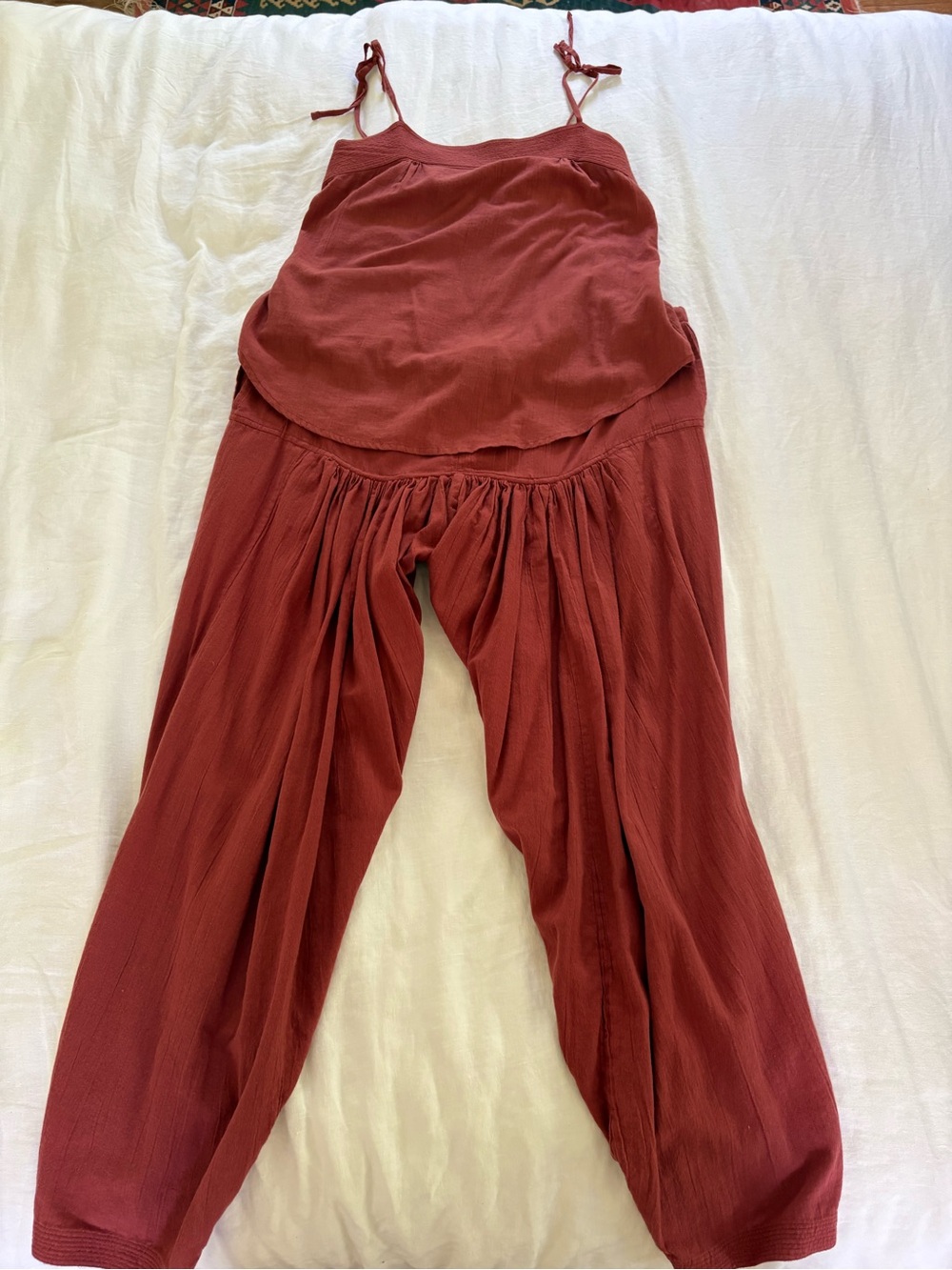 Namche Bazaar cotton gauze string top & drawstring pant set EUC size 1 (M)